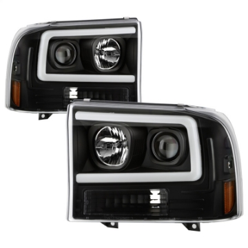 Picture of Spyder Ford F-250 99-04-Excursion 00-04 1 Piece LED Headlights - Black PRO-YD-FF25099V2PL-BK