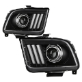 Picture of Spyder Ford Mustang 05-08 V2 High-Power LED Headlights - Black PRO-YD-FM05AP-BK