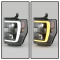Picture of Spyder Ford F-250-350-450 08-10 V2 High-Power LED Headlights-Switch Back-Black PRO-YD-FS08PL-SBLB-BK