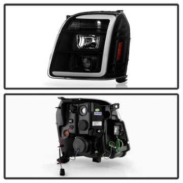 Picture of Spyder GMC Yukon 07-14-Denali 07-14 -XL 07-14 V2 Projector Headlights - Black PRO-YD-GY07V2SI-BK