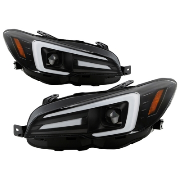 Picture of Spyder Subaru Impreza WRX 15-20 Halogen High-Power LED Headlights- Black PRO-YD-SWRX15HALAP-SBSEQ-BK