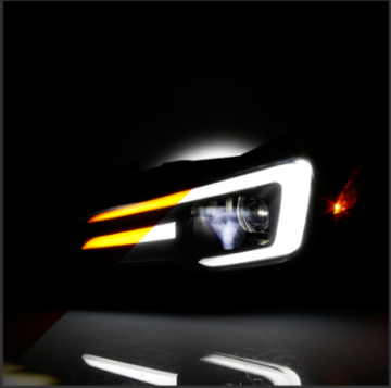 Picture of Spyder Subaru Impreza WRX 15-20 Halogen High-Power LED Headlights- Black PRO-YD-SWRX15HALAP-SBSEQ-BK