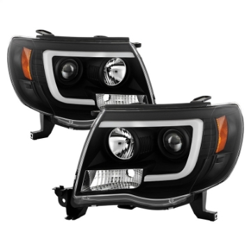 Picture of Spyder Toyota Tacoma 05-11 V2 High-Power LED Headlights - Black PRO-YD-TT05PL-BK