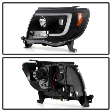 Picture of Spyder Toyota Tacoma 05-11 V2 High-Power LED Headlights - Black PRO-YD-TT05PL-BK