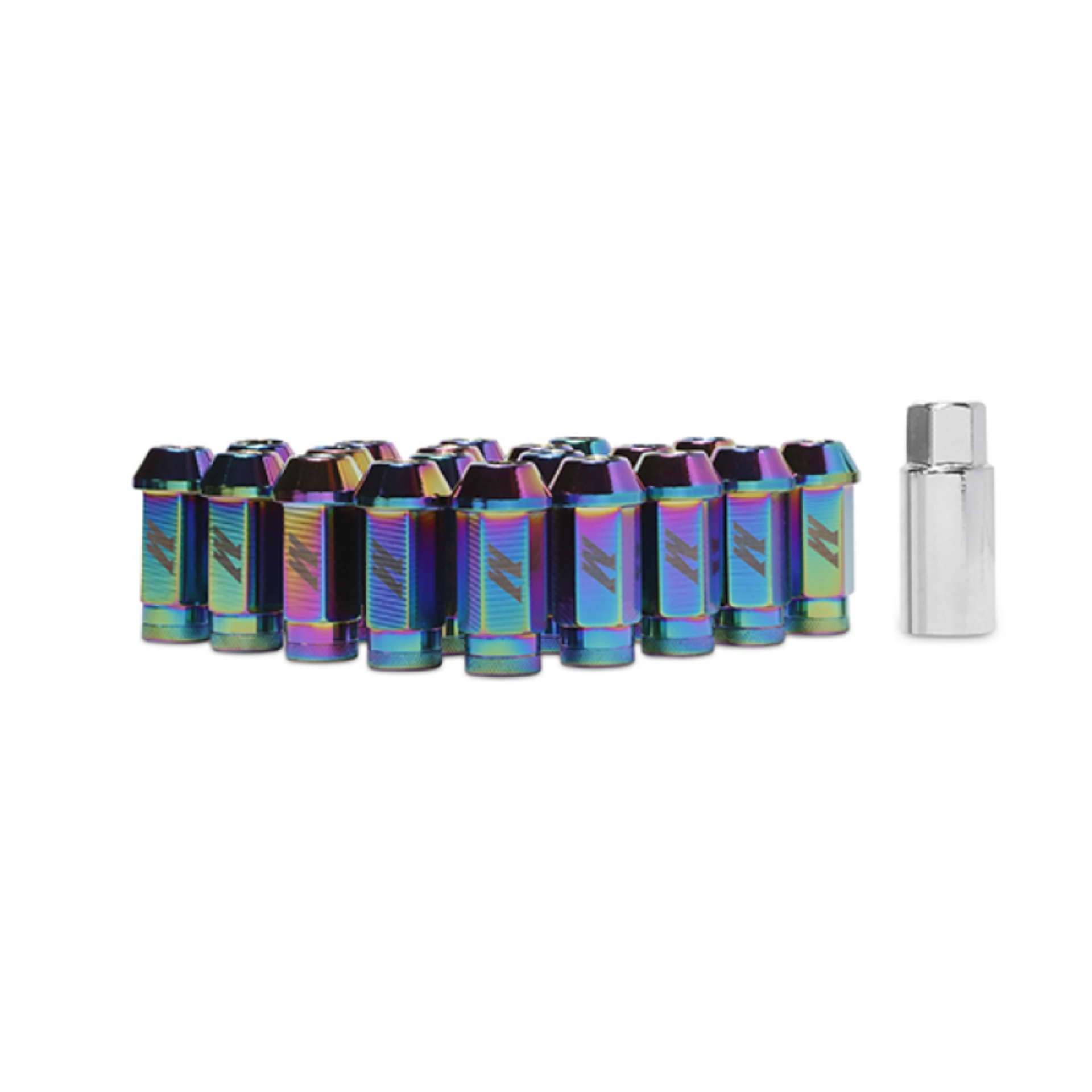 Picture of Mishimoto Aluminum Locking Lug Nuts M12 x 1-25 - Neo Chrome