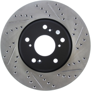 Picture of StopTech Slotted & Drilled Sport Brake Rotor Front Left 13 Honda Accord Sport