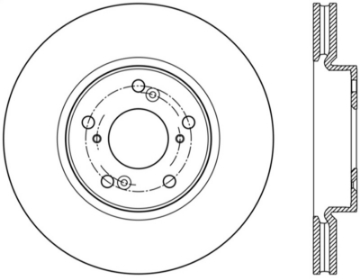 Picture of StopTech Slotted & Drilled Sport Brake Rotor Front Left 13 Honda Accord Sport
