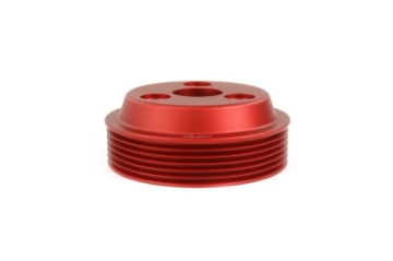 Picture of PERRIN 15-21 Subaru WRX - 18-20 Crosstrek - 14-18 FXT Lightweight Water Pump Pulley - Red