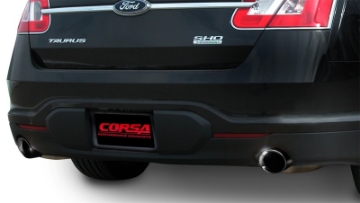Picture of Corsa 2010-2019 Ford Taurus SHO 3-5L V6 Turbo Sport Cat-Back Exhaust w- Dual 4in Black Tips