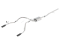 Picture of Borla 14 Silv-Sierra 1500 C-B Touring Exh-2-75in in Muffler 2-25inout 4inTIp SS Rear Exit-Blk Chrome