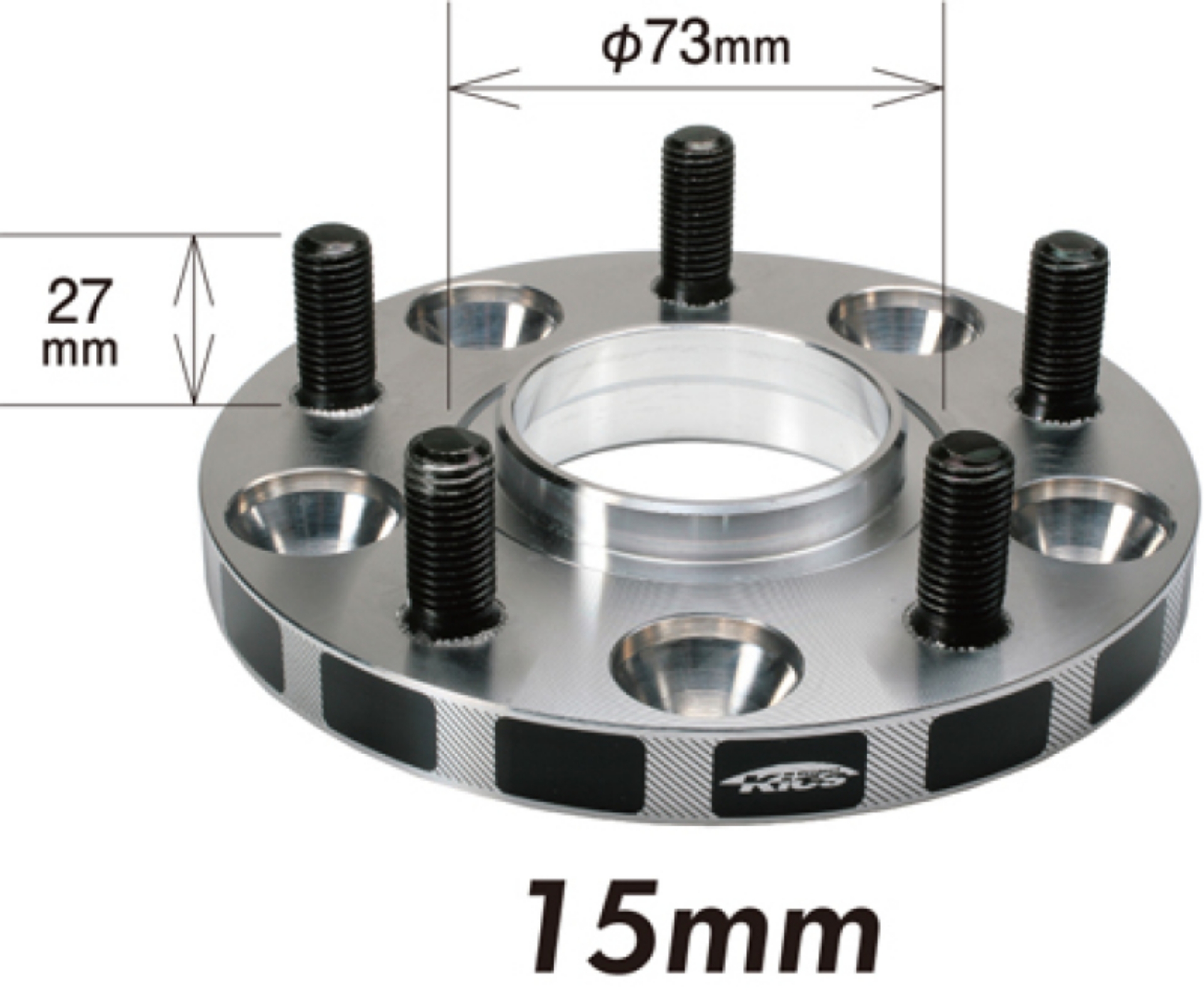 Picture of Project Kics 12X1-50 HUB67MM 5x114-3 Wide Tread Spacers - 15MM