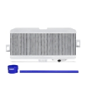 Picture of Mishimoto Subaru 08-15 WRX STi Top-Mount Intercooler Kit - Powder Coated Silver & Blue Hoses