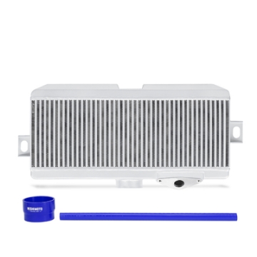 Picture of Mishimoto Subaru 08-15 WRX STi Top-Mount Intercooler Kit - Powder Coated Silver & Blue Hoses
