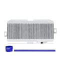 Picture of Mishimoto Subaru 08-15 WRX STi Top-Mount Intercooler Kit - Powder Coated Silver & Blue Hoses
