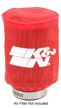 Picture of K&N Drycharger Air Filter Wrap - Round Straight - Red Closed Top 3in Inside Dia x 4in Height