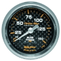 Picture of Autometer Carbon Fiber 52mm 150 PSI Mechanical Air Pressure Gauge