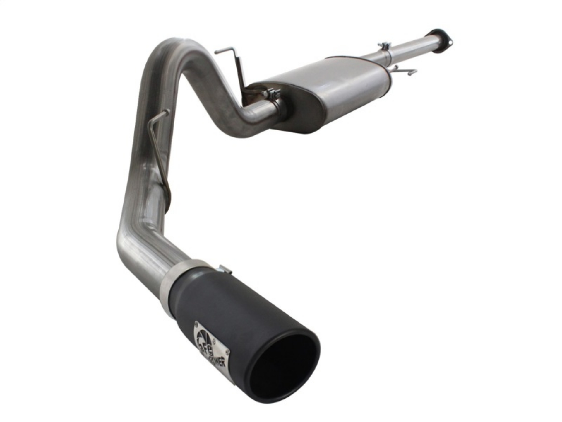 Picture of aFe MACHForce XP SS Exhaust 3in Cat-Back w-4-5in Black Tip 11-14 Ford F150 Ecoboost V6 3-5Ltt