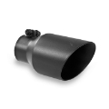 Picture of MBRP Universal 4in OD Dual Wall Angled 2-5in Inlet 8in Length Exhaust Tip - Black