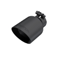 Picture of MBRP Universal 4in OD Dual Wall Angled 2-5in Inlet 8in Length Exhaust Tip - Black
