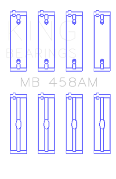 Picture of King Engine Bearings Mitsubishi 181CI 3-0L 6G72 V6 Size 0-25 Main Bearing Set