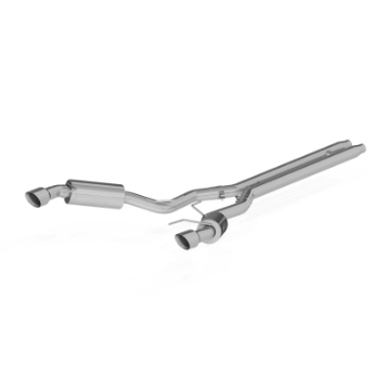 Picture of MBRP 15 Ford Mustang GT 5-0 3in Cat Back Dual Split Rear Street Version 4-5in Tips - Aluminized