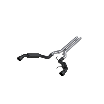Picture of MBRP 15-17 Ford Mustang GT 5-0 3in Cat Back Dual Split Rear Race Version 4-5in Tips - Black Coated