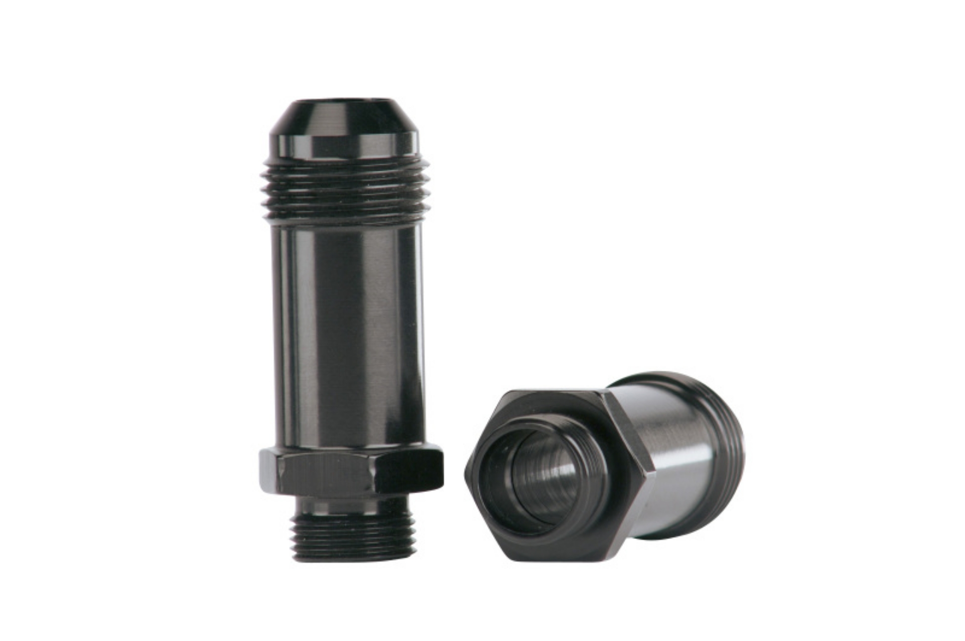 Picture of Aeromotive Demon Carb AN-08 to 9-16in x 24 Thread Float Bowl Fitting - Extended