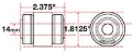 Picture of SPC Performance Flex Joint X-AXIS Jeep JK Rear UCA 14mm X 2 X 1-8125