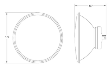 Picture of Hella 7 inch 165MM H4 ECE Head Lamp