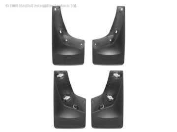 Picture of WeatherTech 07 GMC Sierra No Drill Mudflaps - Black