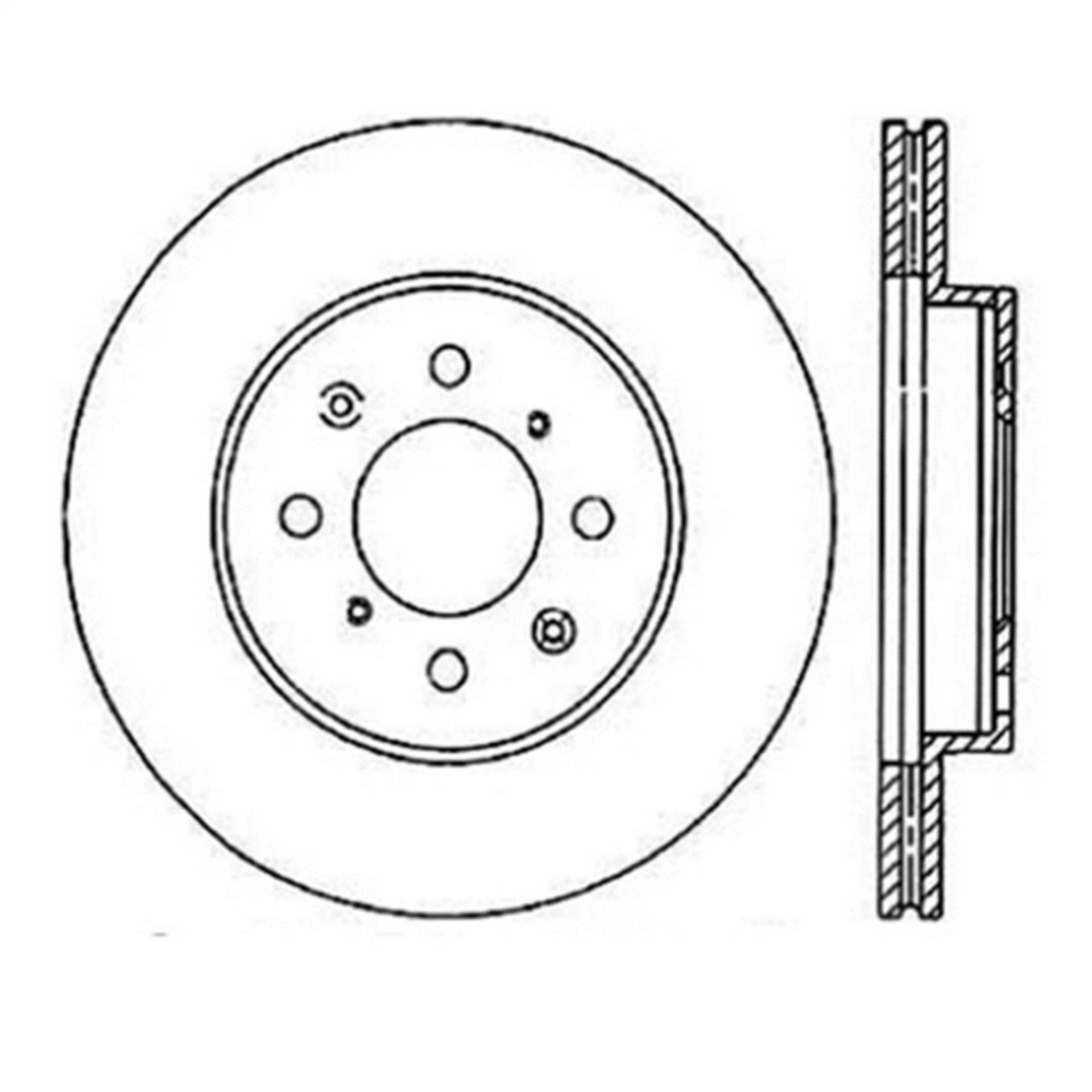 Picture of StopTech Power Slot 90-01 Integra exc- Type R -90-05 Civic EX-94-95 Civic SI wABS-99-03 Civic SI-