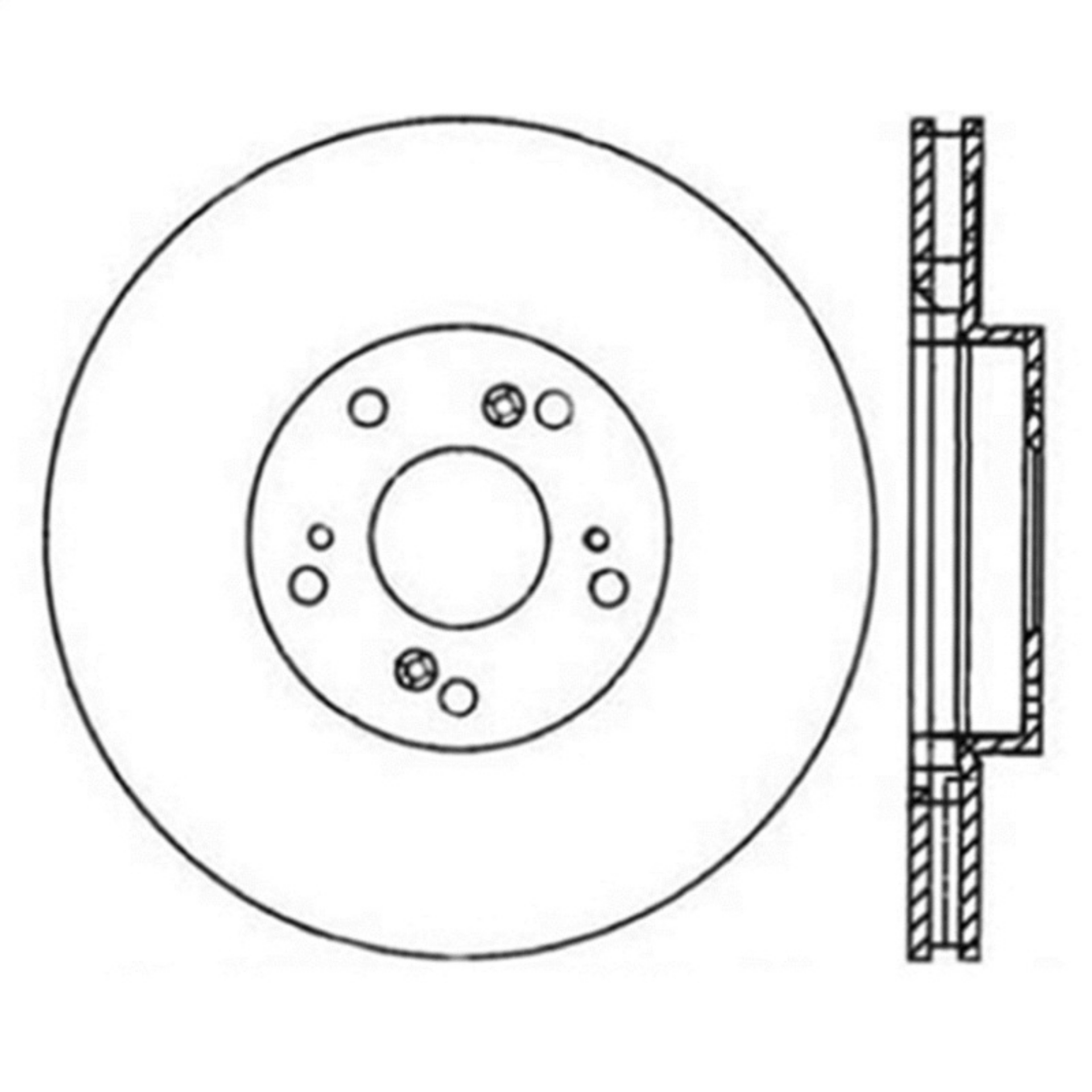 Picture of StopTech Power Slot Slotted 06-08 Honda Civic Si Front Left Rotor