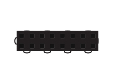 Picture of WeatherTech TechFloor - 2in X 12in Borderw- Tabs - Black **Order in Qtys of 10