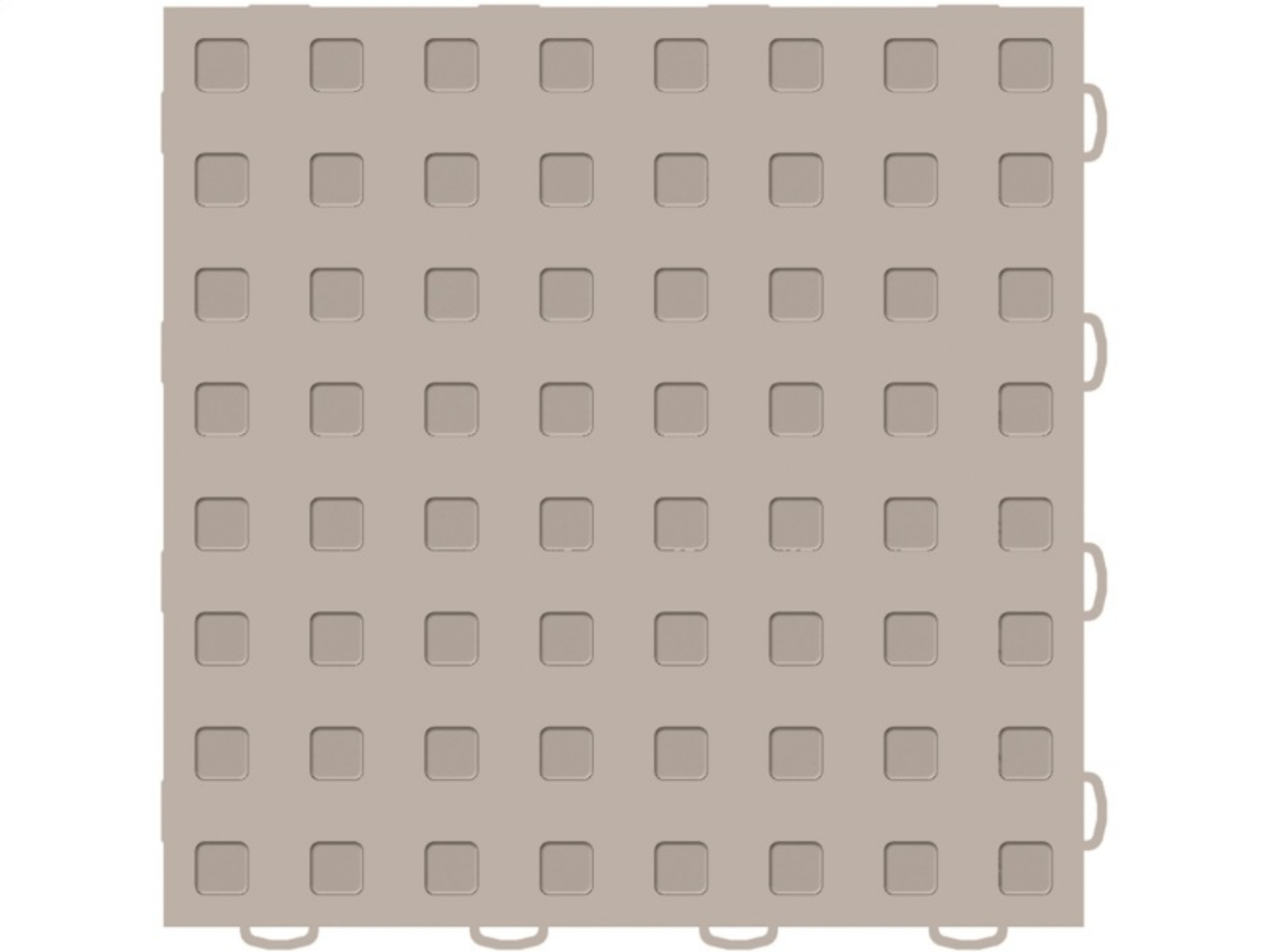 Picture of WeatherTech TechFloor 12in x 12in Solid Floor Tile w- Raised Squares - Tan