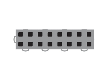 Picture of WeatherTech TechFloor - 3in X 12in TilesLeft Loop - Grey-Black **Order in Qtys of 10