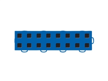 Picture of WeatherTech TechFloor - 3in x 12in TilesRight Loop Blue-Black - Blue-Black