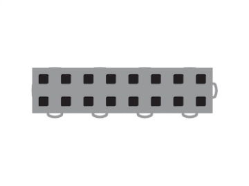Picture of WeatherTech TechFloor - 3in X 12in TilesRight Loop - Grey-Black **Order in Qtys of 10