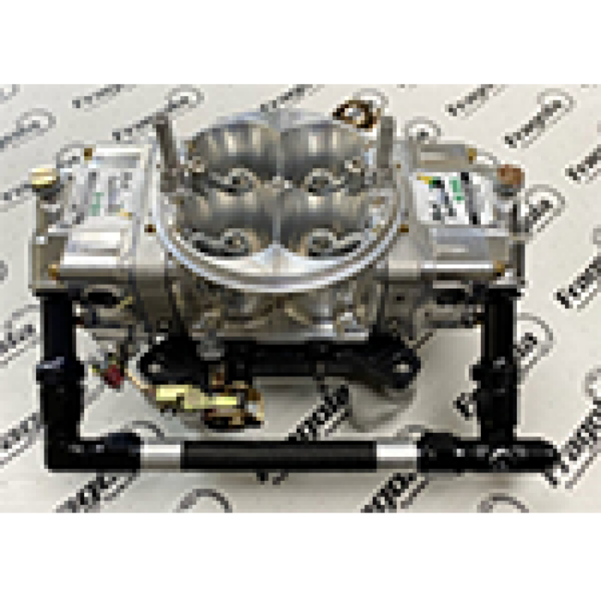 Picture of Fragola Holley 4500 Ultra HP Sportsman Fuel Line Kit -8AN O-Ring Fuel Inlets