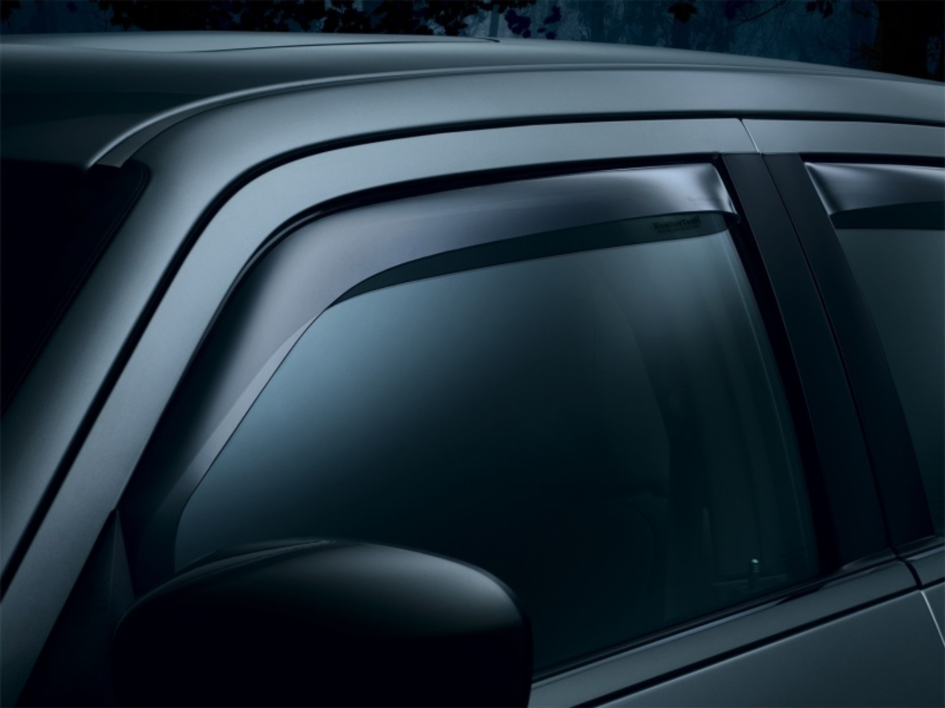 Picture of WeatherTech 14+ Dodge Ram ProMaster Front Side Window Deflectors - Dark Smoke