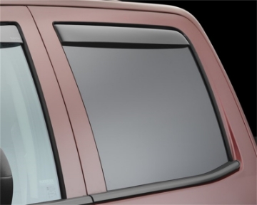 Picture of WeatherTech 14+ Chevrolet Silverado 1500 Rear Side Window Deflectors - Dark Smoke