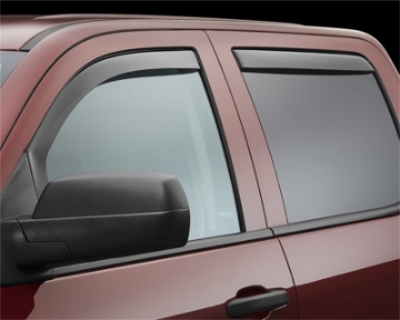 Picture of WeatherTech 14+ Chevrolet Silverado 1500 Front and Rear Side Window Deflectors - Dark Smoke