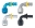 Picture of Fragola -4AN Push-Lite End 90 Degree - Blue
