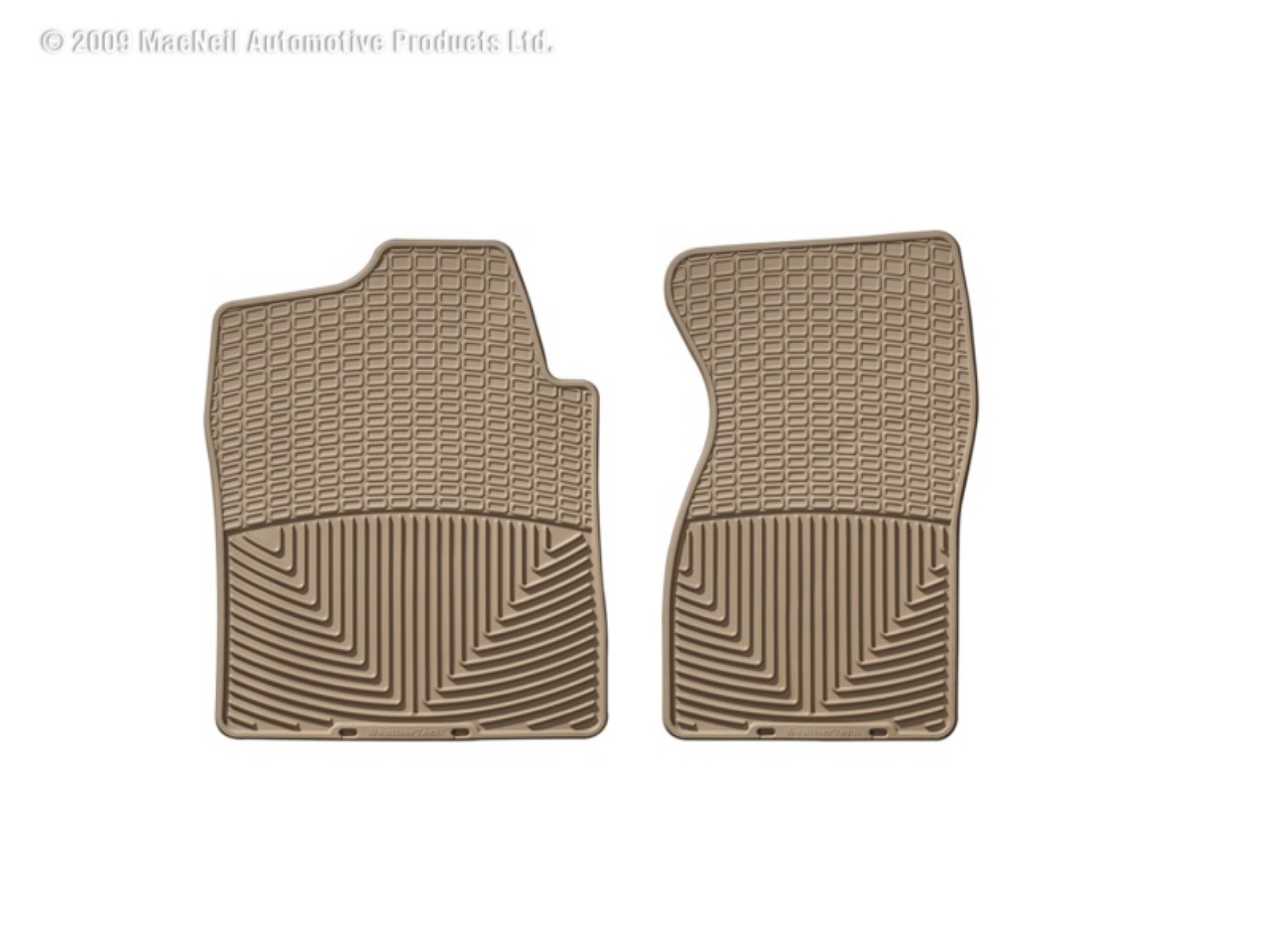 Picture of WeatherTech 99-00 Chevrolet Silverado Crew Cab Front Rubber Mats - Tan