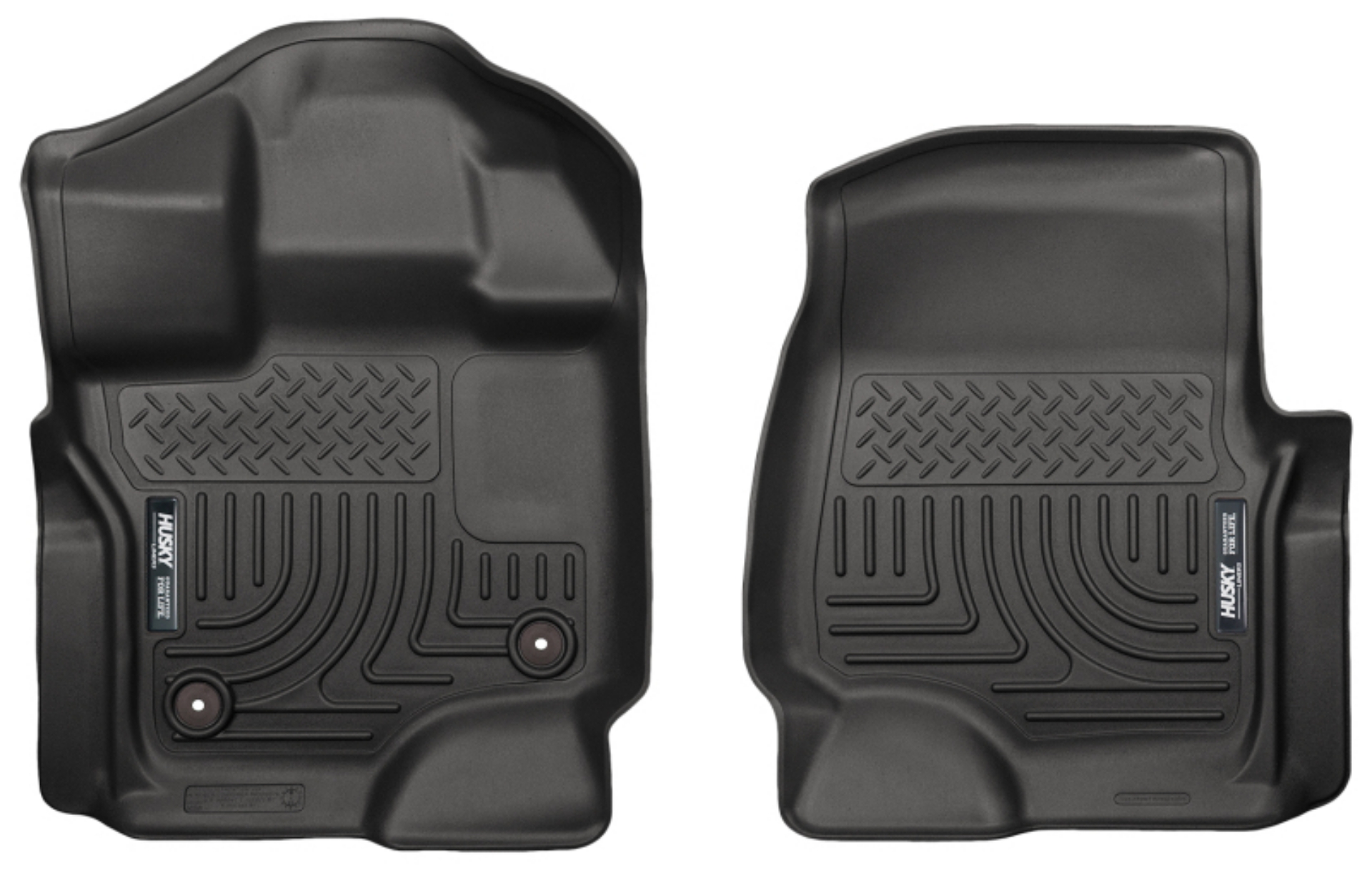 Picture of Husky Liners 15-23 Ford F-150 Super-Super Crew Cab WeatherBeater Black Front Floor Liners