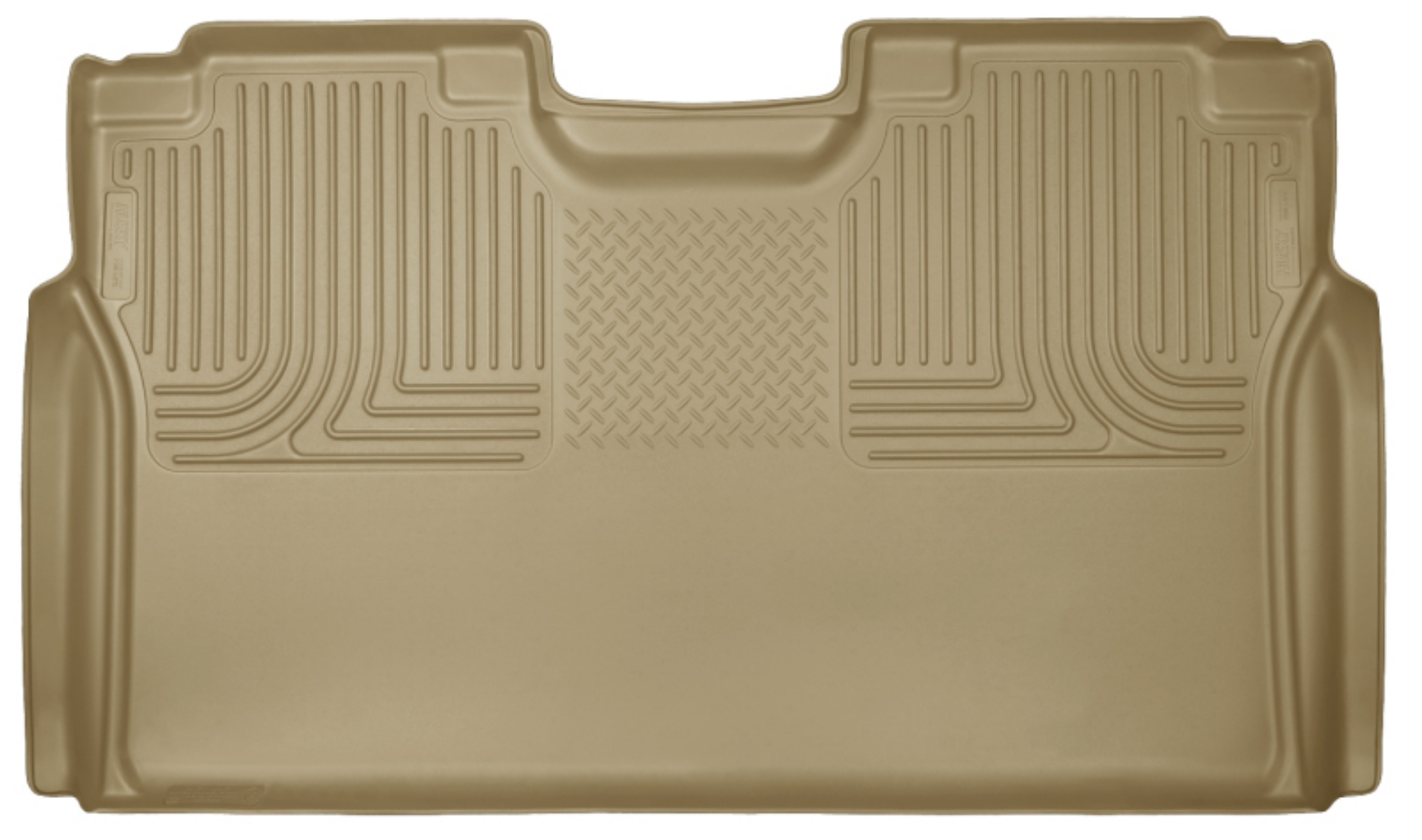Picture of Husky Liners 15 Ford F-150 SuperCrew Cab WeatherBeater Tan 2nd Seat Floor Liner