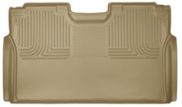 Picture of Husky Liners 15 Ford F-150 SuperCrew Cab WeatherBeater Tan 2nd Seat Floor Liner