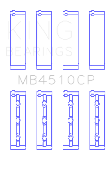 Picture of King Engine Bearings 2005-2012 Nissan VQ40DE 6 Cyl Performance Main Bearing Set - Size STD