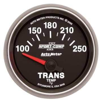 Picture of Autometer Sport-Comp II Short Sweep Electronic 100-250 Deg F Transmission Temp Gauge