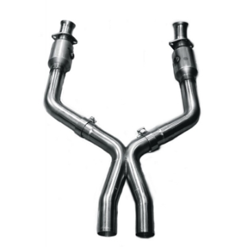 Picture of Kooks 05-10 Ford Mustang GT 4-6L 3V Auto-Manual 3in x 2 1-2in OEM Exhaust GREEN Cat X Pipe