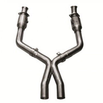 Picture of Kooks 05-10 Ford Mustang GT 2 1-2in x 2 1-2in OEM Exhaust GREEN Cat X Pipe